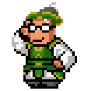 Sonokawa's sprite in River City Saga: Three Kingdoms Next