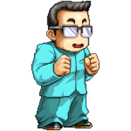 Sonokawa's sprite in Nekketsu Kōkō Online: Yamada no Fukushū