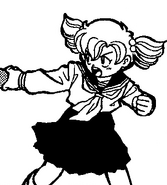 Momozono in the manga Kunio-kun! Nekketsu Battle!
