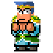 Godai's sprite in River City Saga: Three Kingdoms