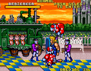 Kunio's cameo appearance in the Super Famicom version of The Combatribes