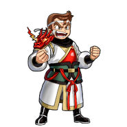 Kunio's motivated dialog portrait in River City Saga: Three Kingdoms