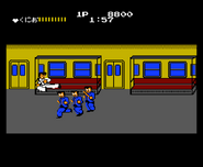 Kunio in the Famicom version of Nekketsu Renegade Kunio-kun