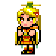 Reika's sprite in River City Saga: Three Kingdoms Next