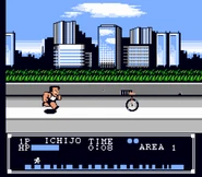 Ichijō in the Famicom version of Surprise! Nekketsu New Records! The Distant Gold Medal