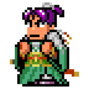 Murasaki's sprite in River City Saga: Three Kingdoms Next