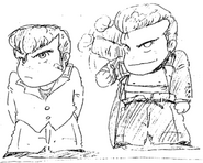 Official early concept art from Downtown Nekketsu Story