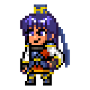 Hasebe's sprite in River City Saga: Three Kingdoms