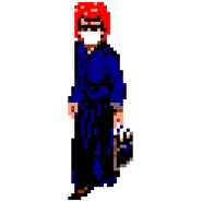 Kayo's sprite in the Arcade version of Nekketsu Renegade Kunio-kun