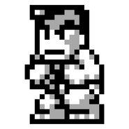 Riki Volleyball.png (3 KB) Riki's sprite in Nekketsu! Beach Volley dayo: Kunio-kun