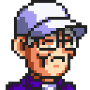 Kawakami's dialog portrait in Downtown River City Baseball Story ~Play Ball, Kunio!~