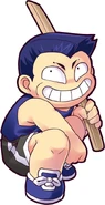 Godai in Kunio-kun no Nekketsu Dodgeball ALLSTARS!!