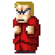 Kinoshita's sprite in Downtown Nekketsu Monogatari EX
