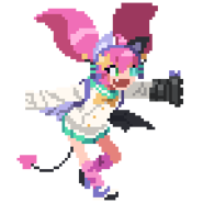 Kebako's sprite in River City Girls 2