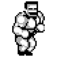 Futoshi's sprite in Nekketsu Kōha Kunio-kun: Bangai Rantō Hen