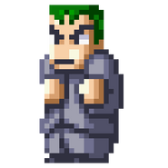 Sawaguchi's sprite in Downtown Nekketsu Monogatari EX