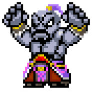 Robobo's sprite in River City Saga: Three Kingdoms Next
