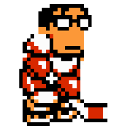 Tsuyoshi's sprite in Go-Go! Nekketsu Hockey Club Slip-and-Slide Madness
