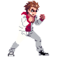 Kunio's sprite in River City Girls