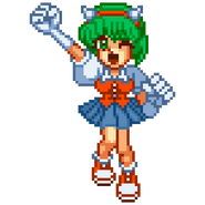 Angeletta's sprite in Super Dodge Ball