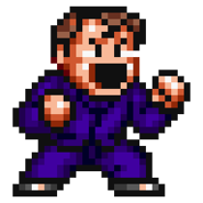 Ichijō's sprite in Downtown River City Baseball Story ~Play Ball, Kunio!~