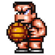 Kinoshita's sprite in Kunio's Dodgeball Time, C'mon Guys!