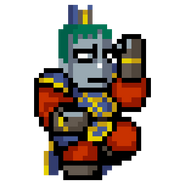 Robo-Onizuka's sprite in River City Saga: Three Kingdoms Next