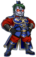 Robo-Onizuka's defeated dialog portrait in River City Saga: Three Kingdoms Next