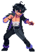 Riki's sprite in River City Girls