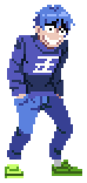 Godai's sprite in River City Girls
