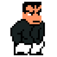 Moose's sprite in River City: Rival Showdown