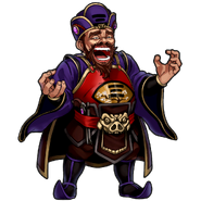 Sabu's laughing dialog portrait in River City Saga: Three Kingdoms