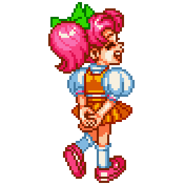 Miyuki's sprite in Super Dodge Ball