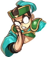 Sonokawa's special attack graphic in River City Saga: Three Kingdoms