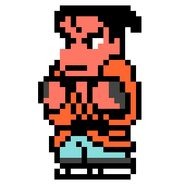 Hayasaka's sprite in Downtown Nekketsu Jidaigeki