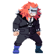Burnov's sprite in River City Girls
