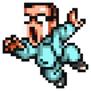 Sonokawa's sprite in Downtown River City Baseball Story ~Play Ball, Kunio!~