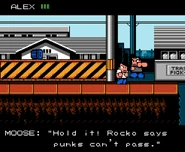 Moose fighting Alex in River City Ransom