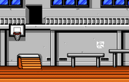 Reihō Academy in the Famicom version of Downtown Nekketsu Story