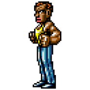 Joe's original sprite in Shin Nekketsu Kōha: Kunio-tachi no Banka