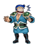 Godai's surprised dialog portrait in River City Saga: Three Kingdoms
