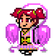 Momozono's sprite in River City Saga: Three Kingdoms