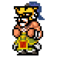 Toraji's sprite in River City Saga: Three Kingdoms Next