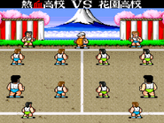 The two rival high schools led by Kunio and Riki are about to face off.