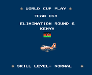 The North American version shows the country's flag. Africa becomes Kenya and they are faced in Stage 6 instead of 7.