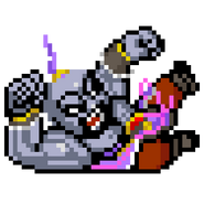 Robobo's sprite in River City Saga: Three Kingdoms Next