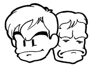 Official face art from Downtown Nekketsu Story