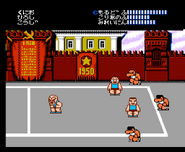 Mordov in the Famicom version of Nekketsu High School Dodgeball Club