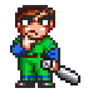 Gōda's sprite in Downtown River City Baseball Story ~Play Ball, Kunio!~