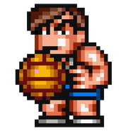 Tōdō's sprite in Kunio's Dodgeball Time, C'mon Guys!